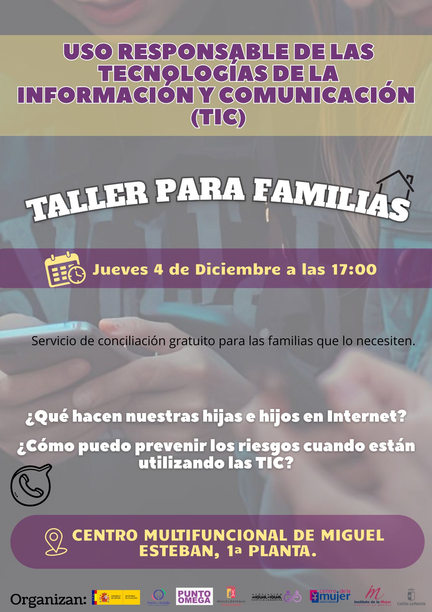 Cartel Familias TIC en Miguel Esteban