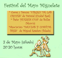 El sábado 3 de mayo, Festival del Mayo Manchego en el Auditorio Abierto 